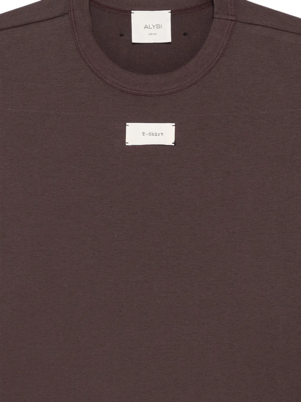 Alysi T-shirt met logopatch Bruin