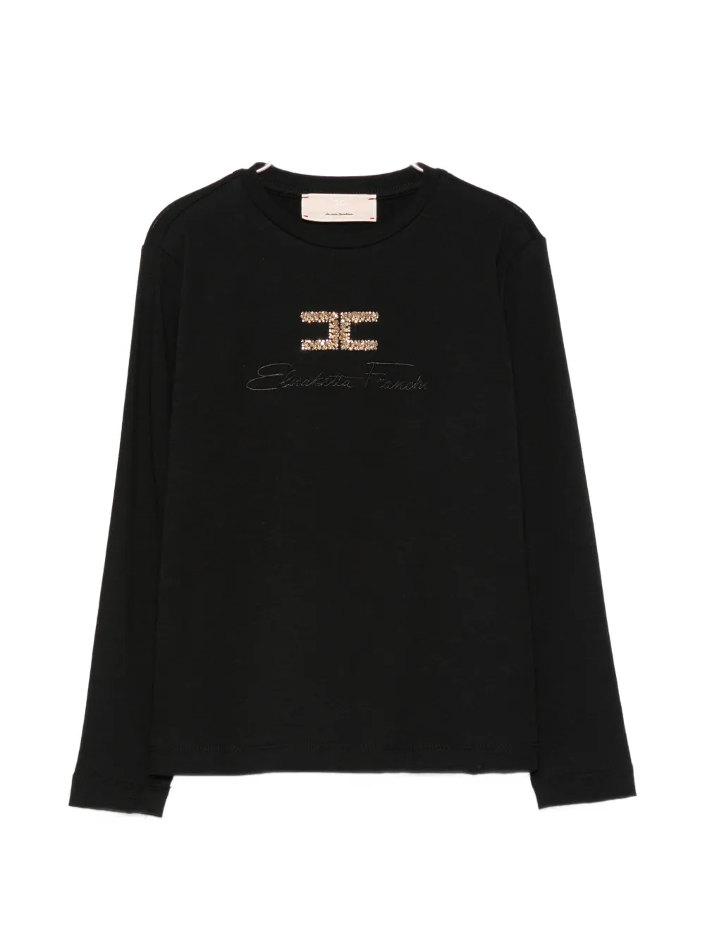 Elisabetta Franchi La Mia Bambina logo-embroidered T-shirt - Nero