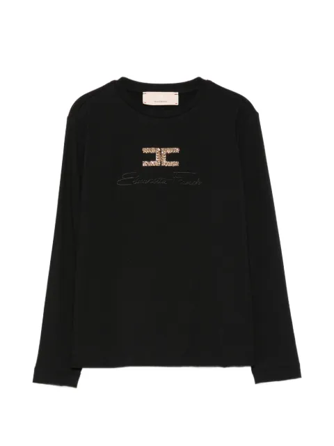 Elisabetta Franchi La Mia Bambina logo-embroidered T-shirt