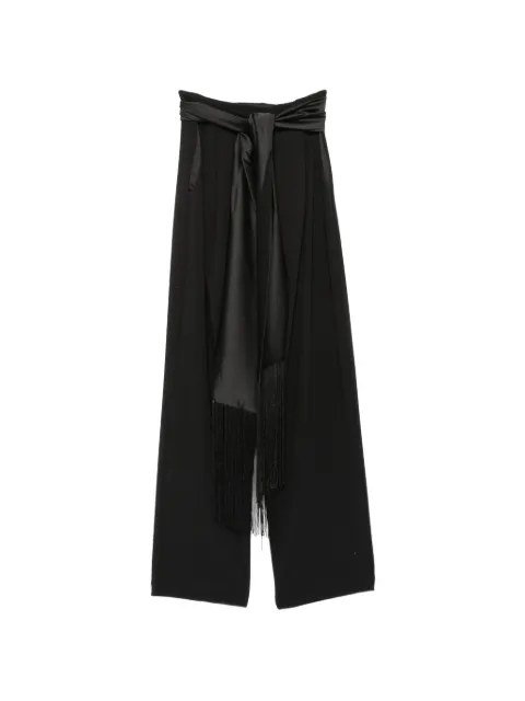 IMPERIAL fringe-trim sash-waist trousers