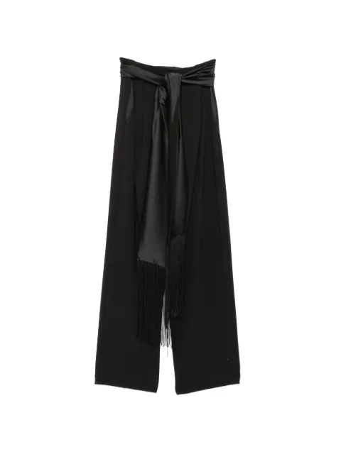 IMPERIAL fringe-trim sash-waist trousers