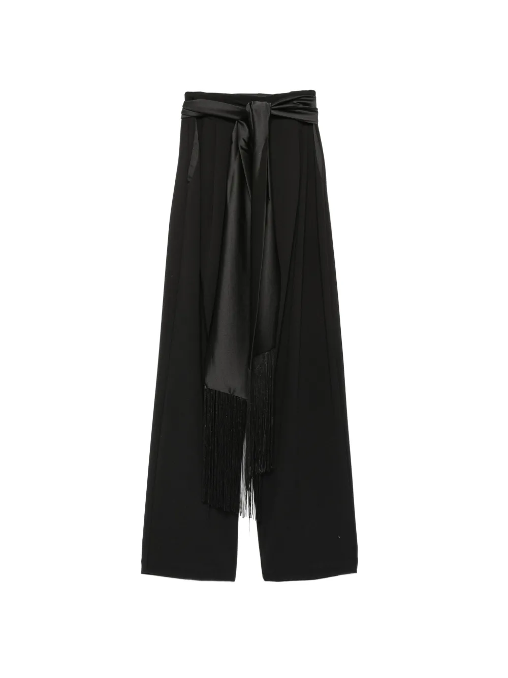 IMPERIAL fringe-trim sash-waist trousers