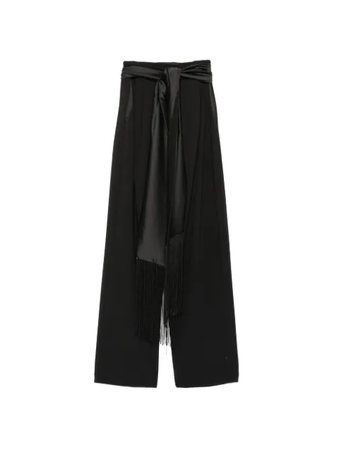 IMPERIAL fringe-trim sash-waist trousers