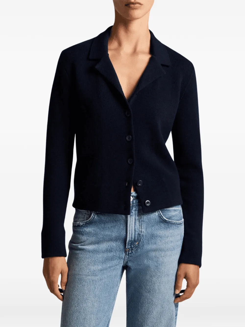 Vince notched-collar cardigan - Blue