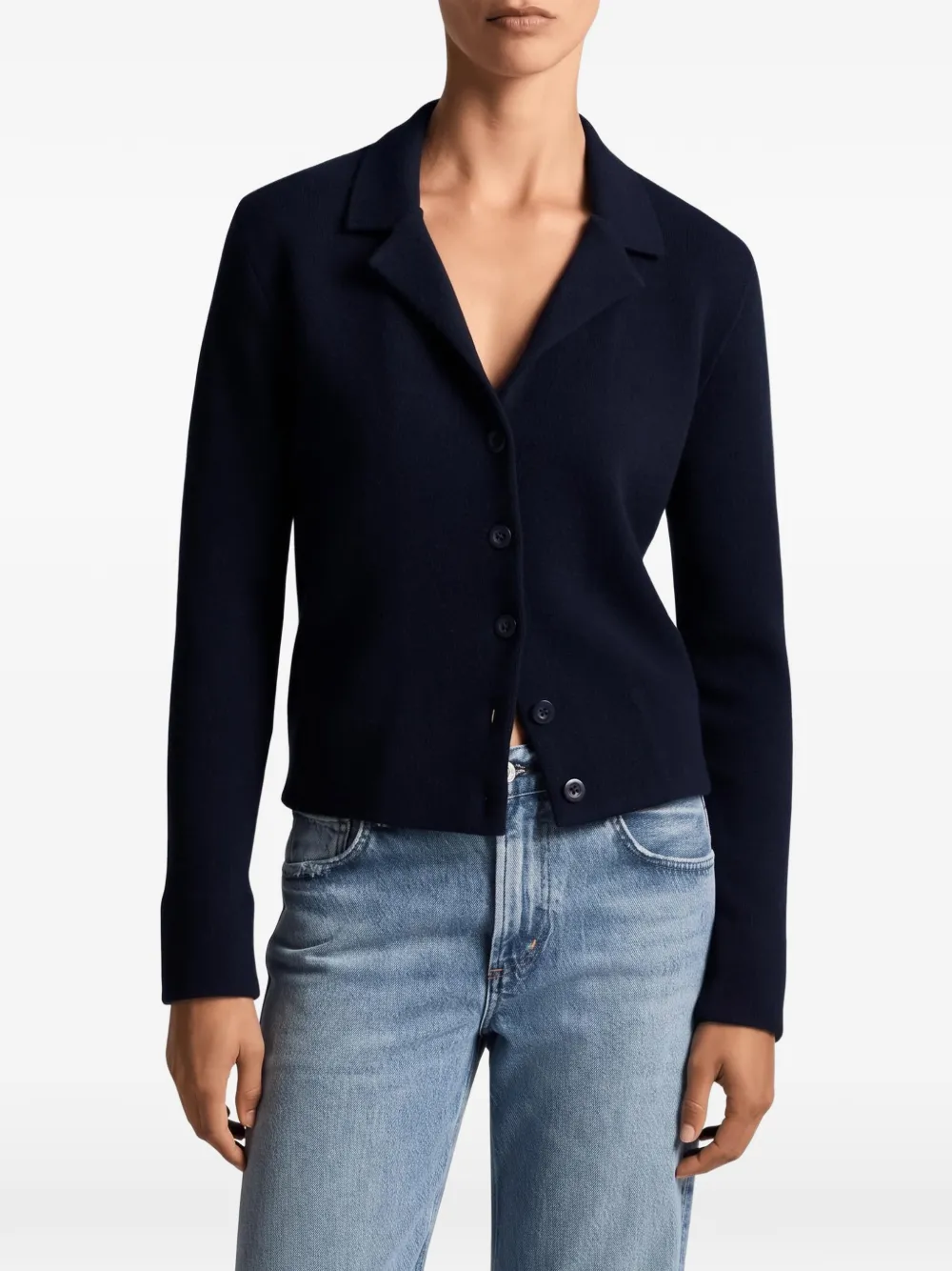 Vince notched-collar cardigan - Blu