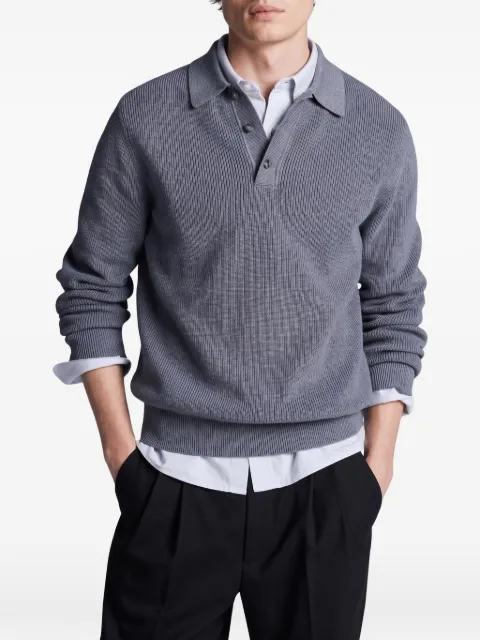 Vince Heirloom Shaker ribbed-knit polo