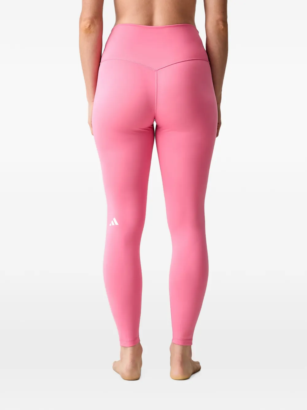 adidas logo-print crossover-waist leggings Roze
