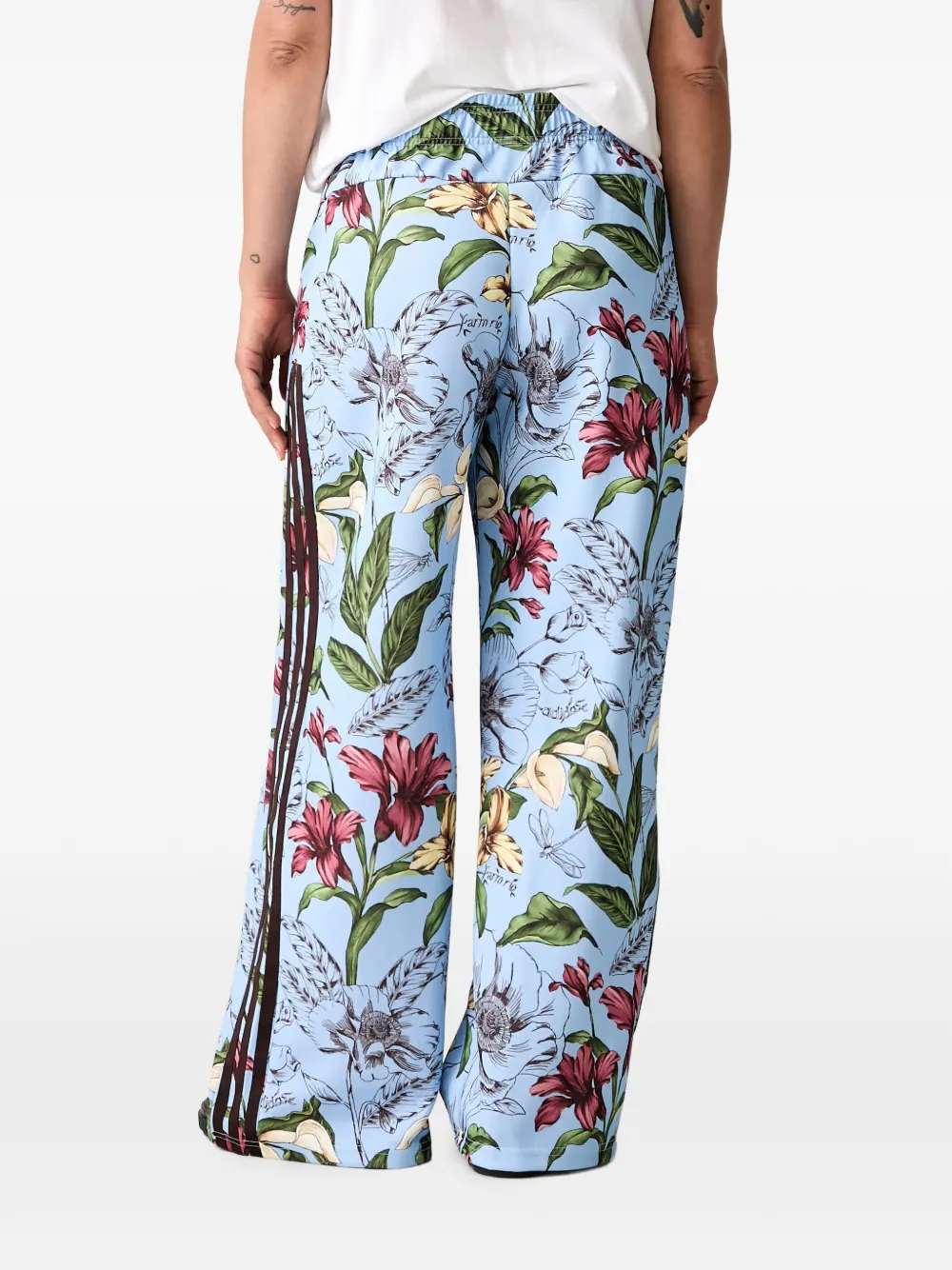 adidas x Farm Rio House of Tiro floral-print side-stripe track pants Blauw