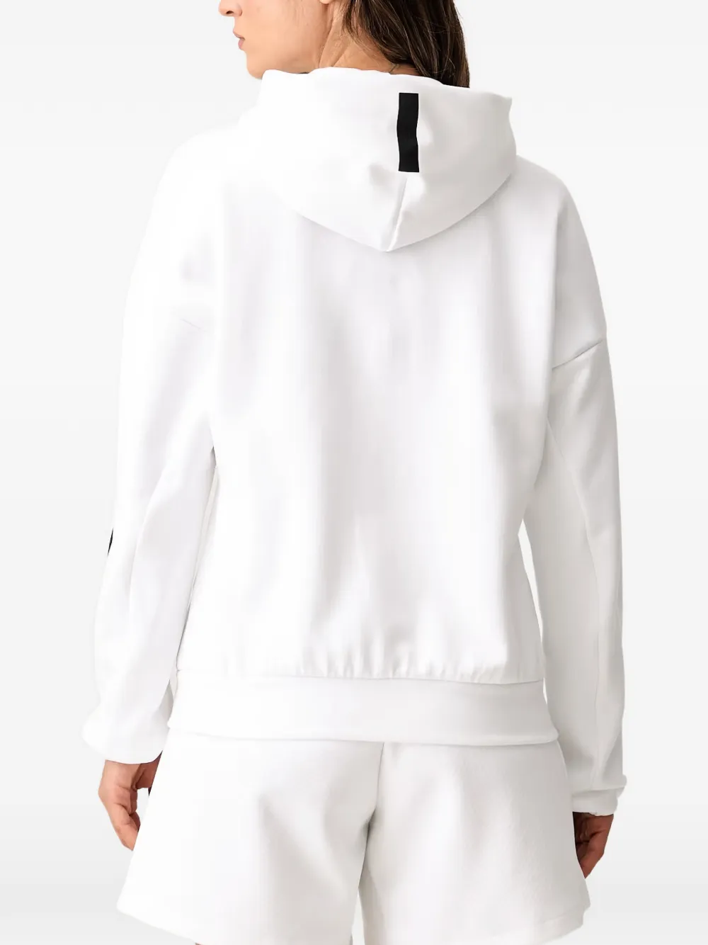 adidas logo-print zip-up hoodie Wit