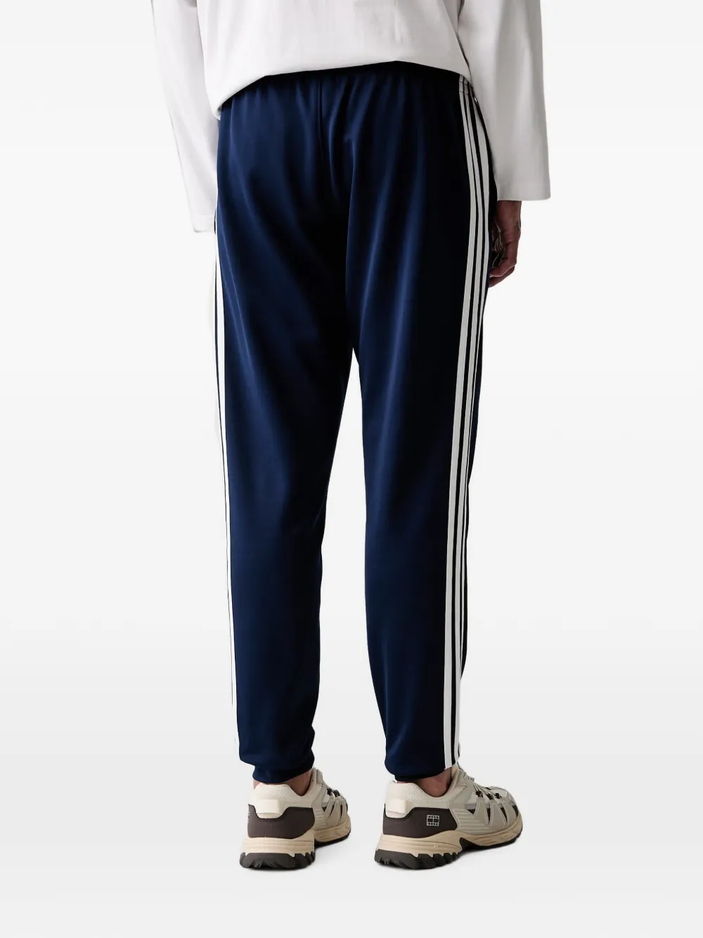 adidas logo-embroidered side-stripe track pants Blauw