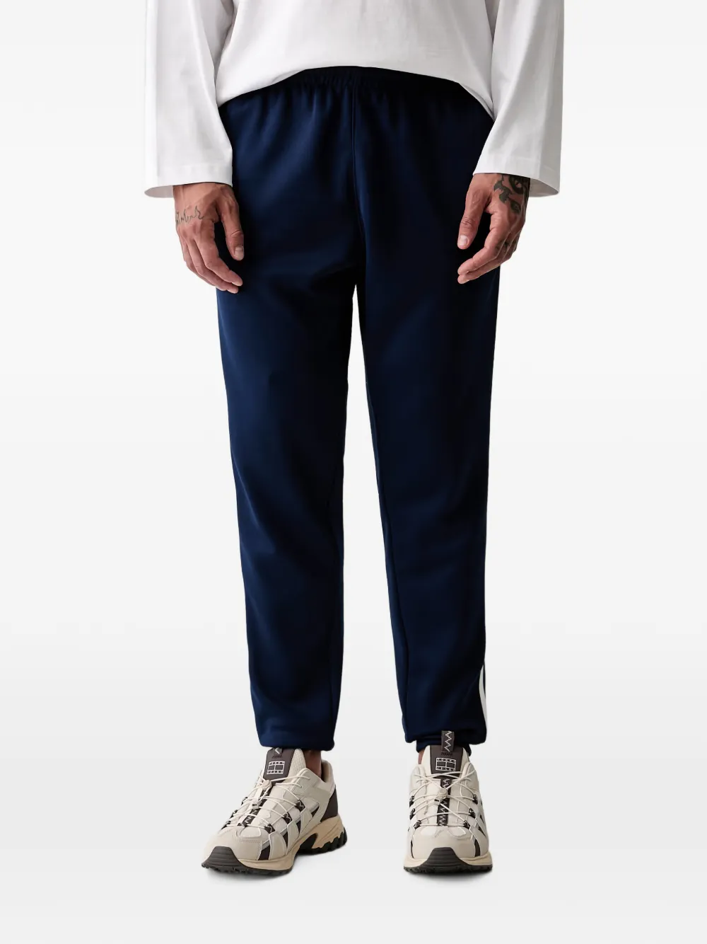 adidas logo-embroidered side-stripe track pants - Blu