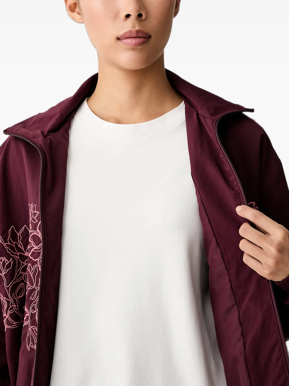 adidas Floral GFX Firebird floral-embroidered zip-up sweatshirt Bruin