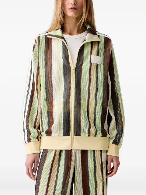 adidas Summer Glow Firebird striped zip-up sweatshirt