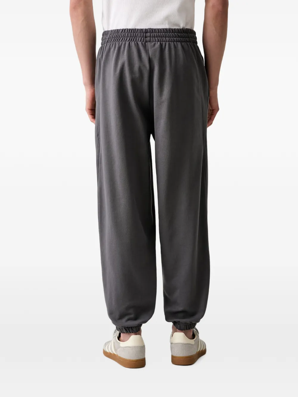 adidas logo-embroidered elasticated track pants Grijs