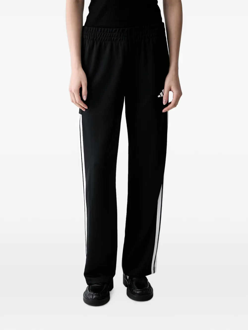 adidas logo-print zip-up tracksuit Zwart