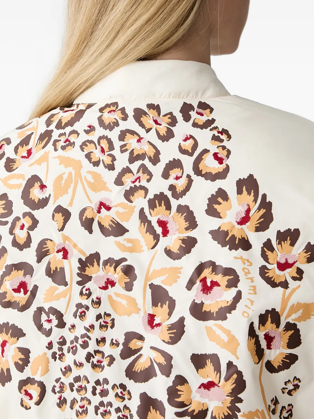 adidas x Farm Rio floral-print jacket Beige