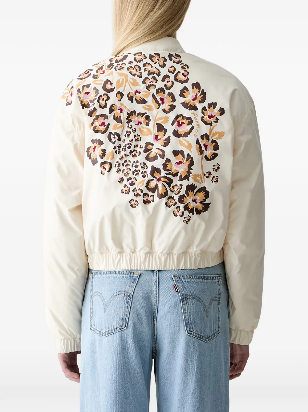 adidas x Farm Rio floral-print jacket Beige