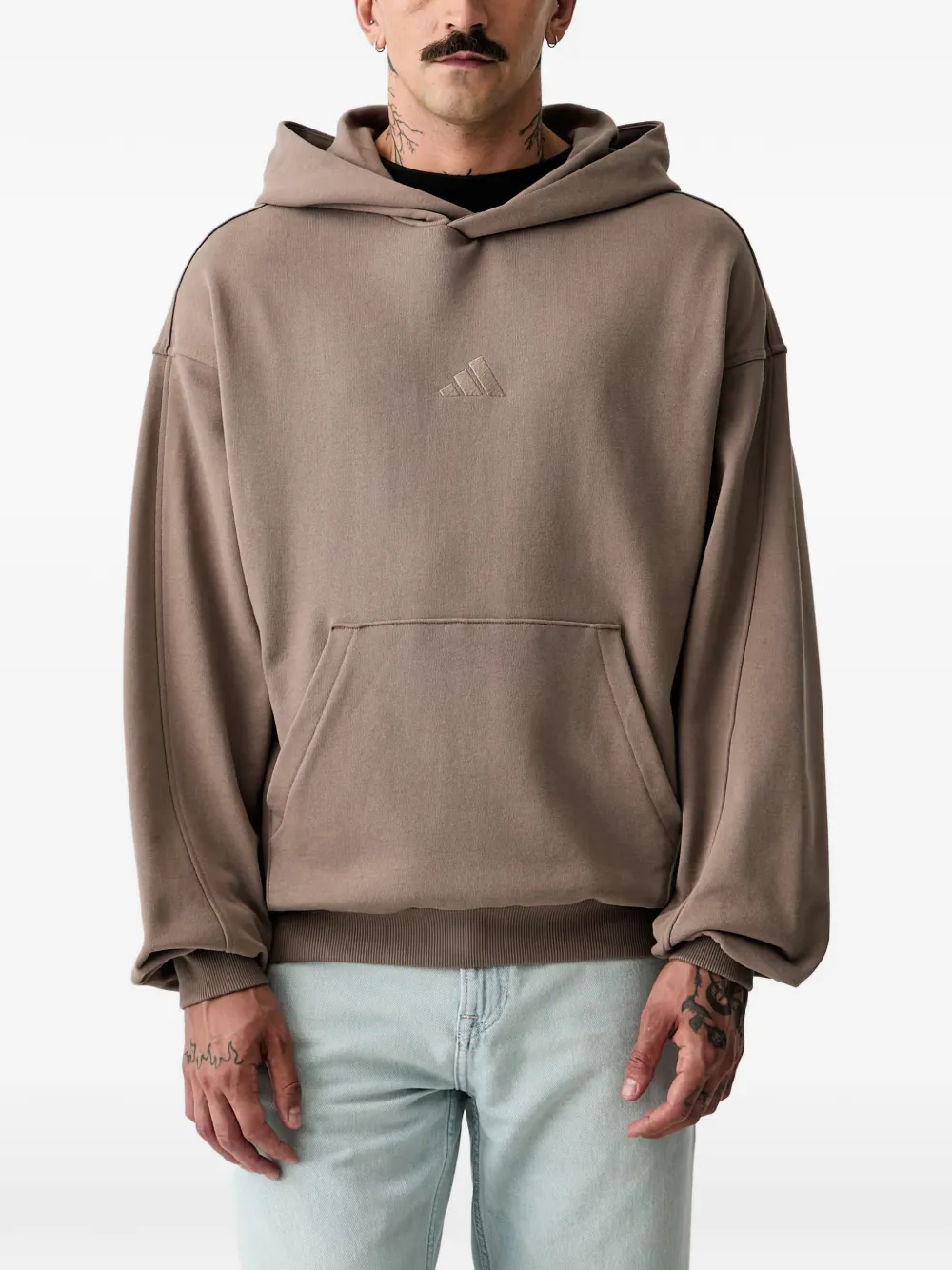 adidas logo-embroidered hoodie Bruin