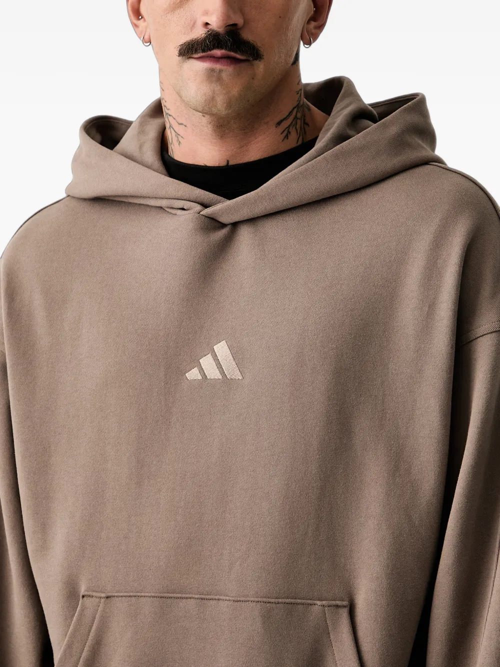 adidas logo-embroidered hoodie Bruin