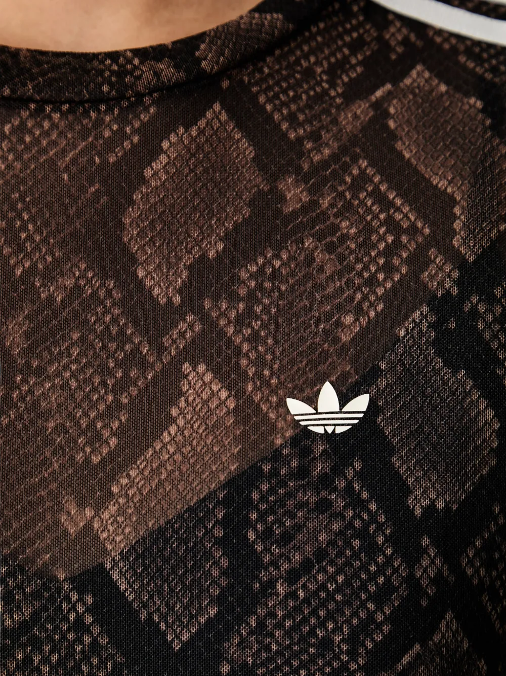 adidas snake-print long-sleeve maxi dress Bruin