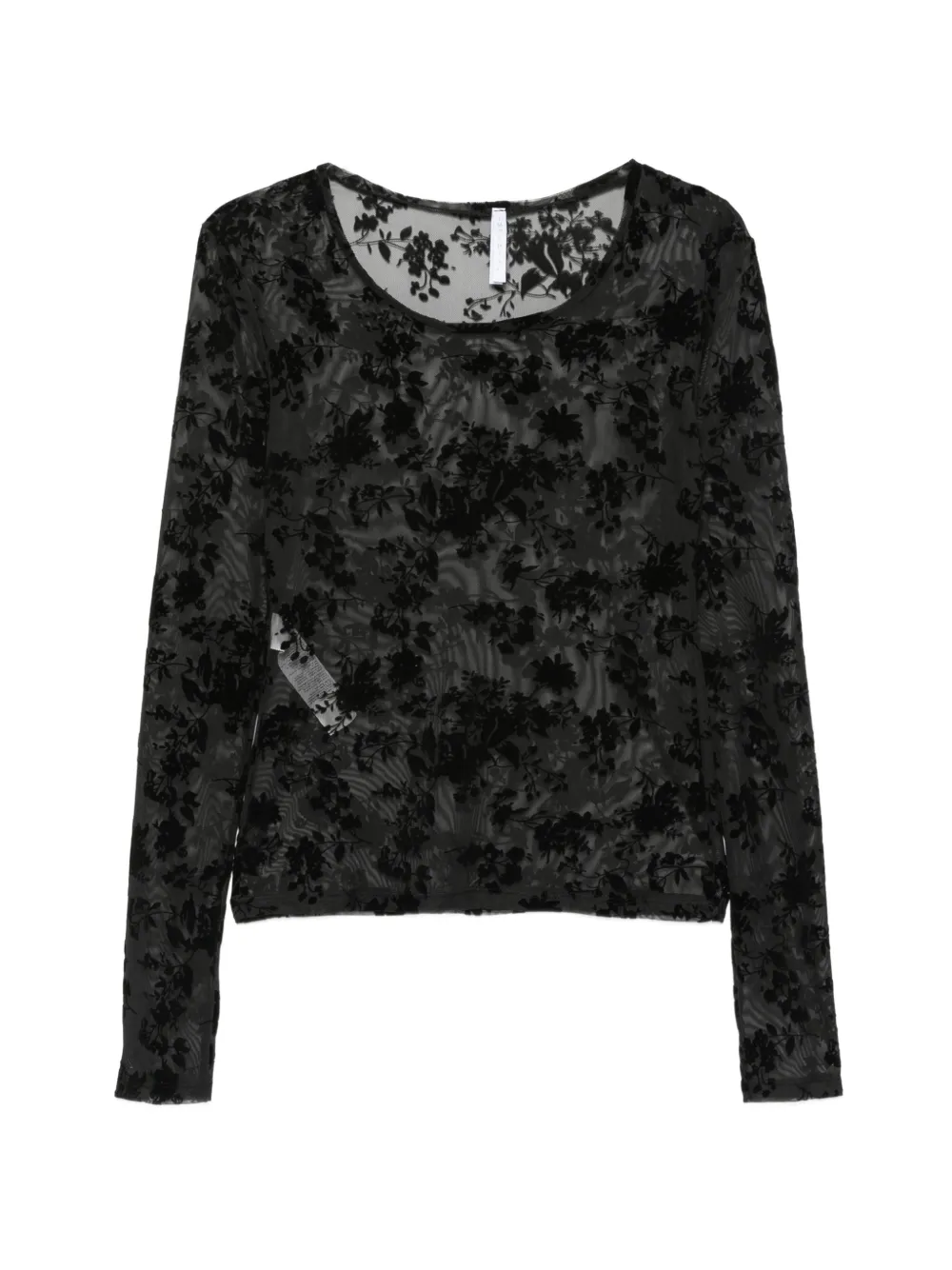 IMPERIAL floral-devoré long-sleeve top