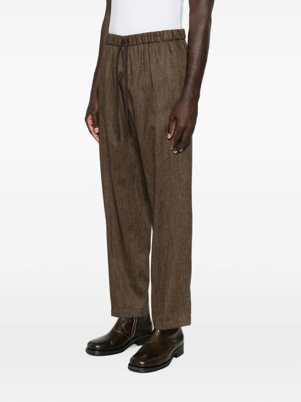 MM6 Maison Margiela Broek met trekkoordtaille Bruin