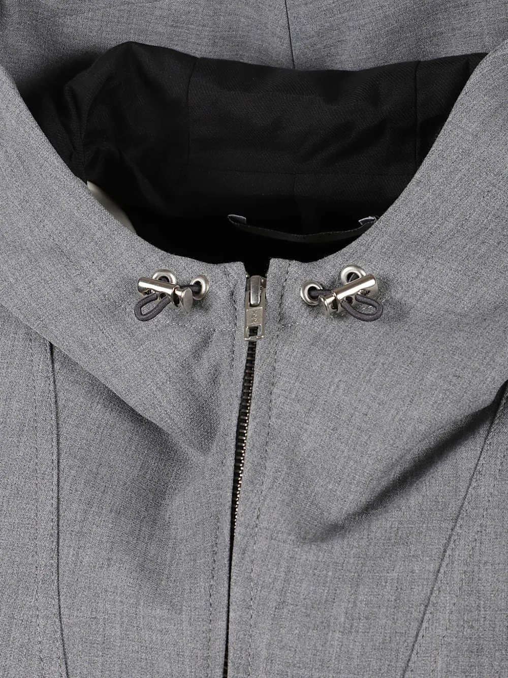 IRO Maureen hooded zip-up cropped jacket Grijs