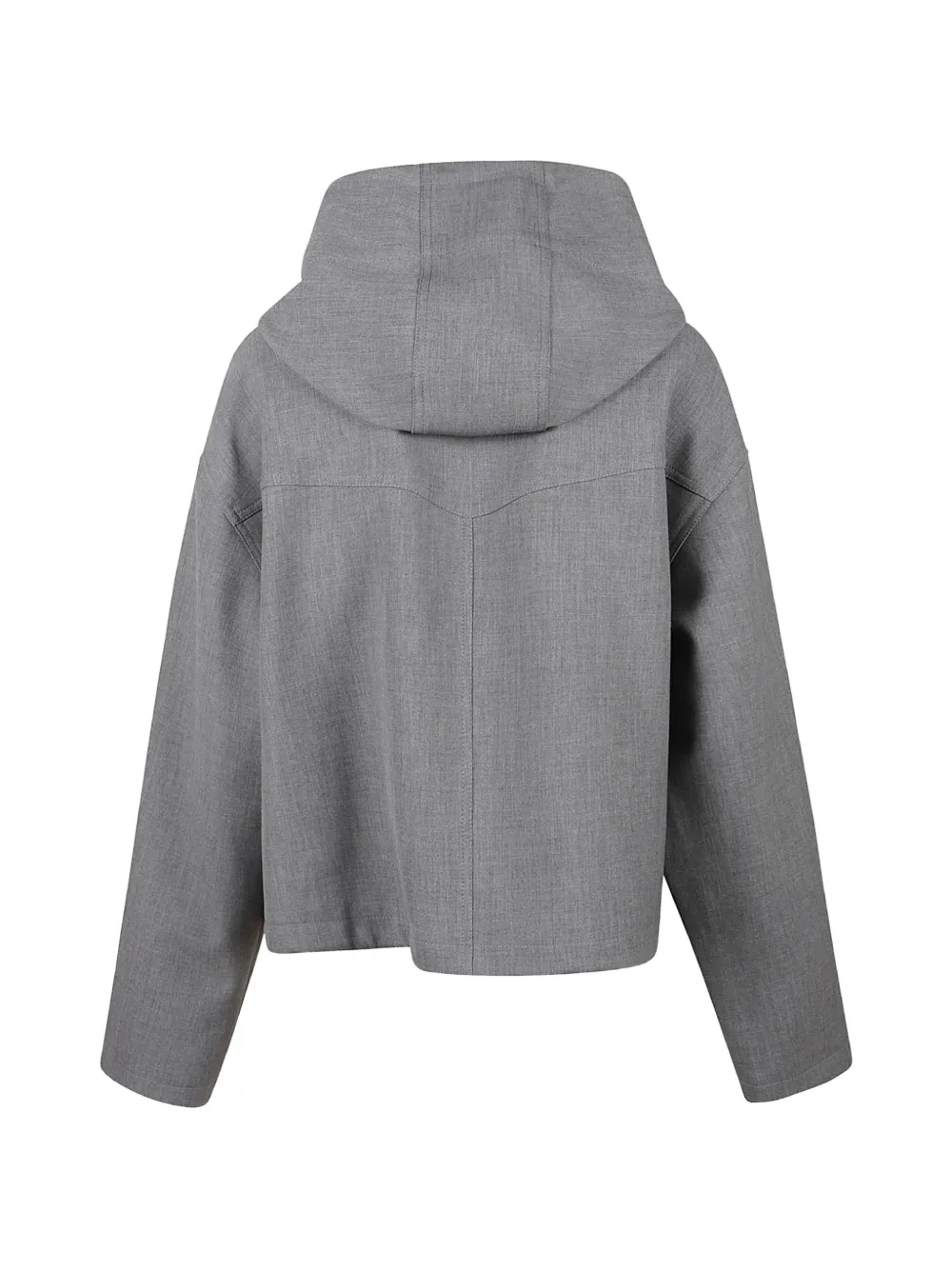 IRO Maureen hooded zip-up cropped jacket Grijs
