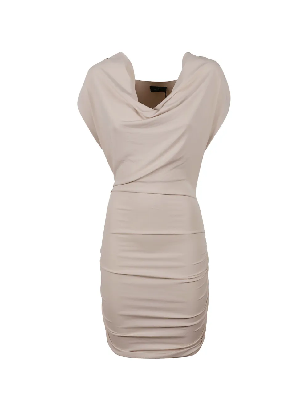 WARDROBE.NYC draped cowl-neck mini dress