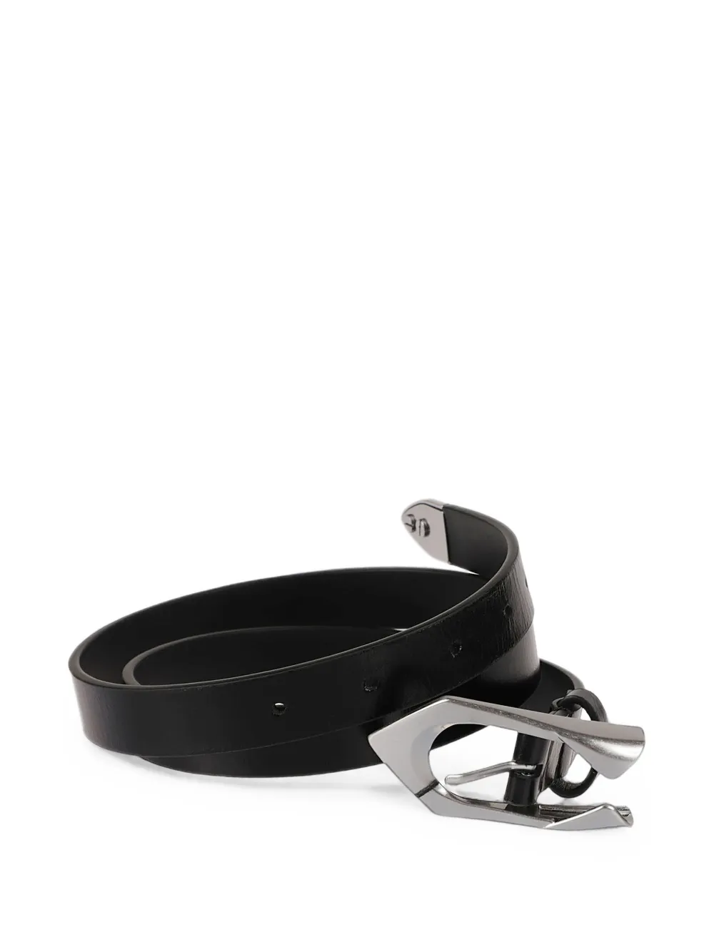 IRO Leren riem met sculpturale gesp Zwart