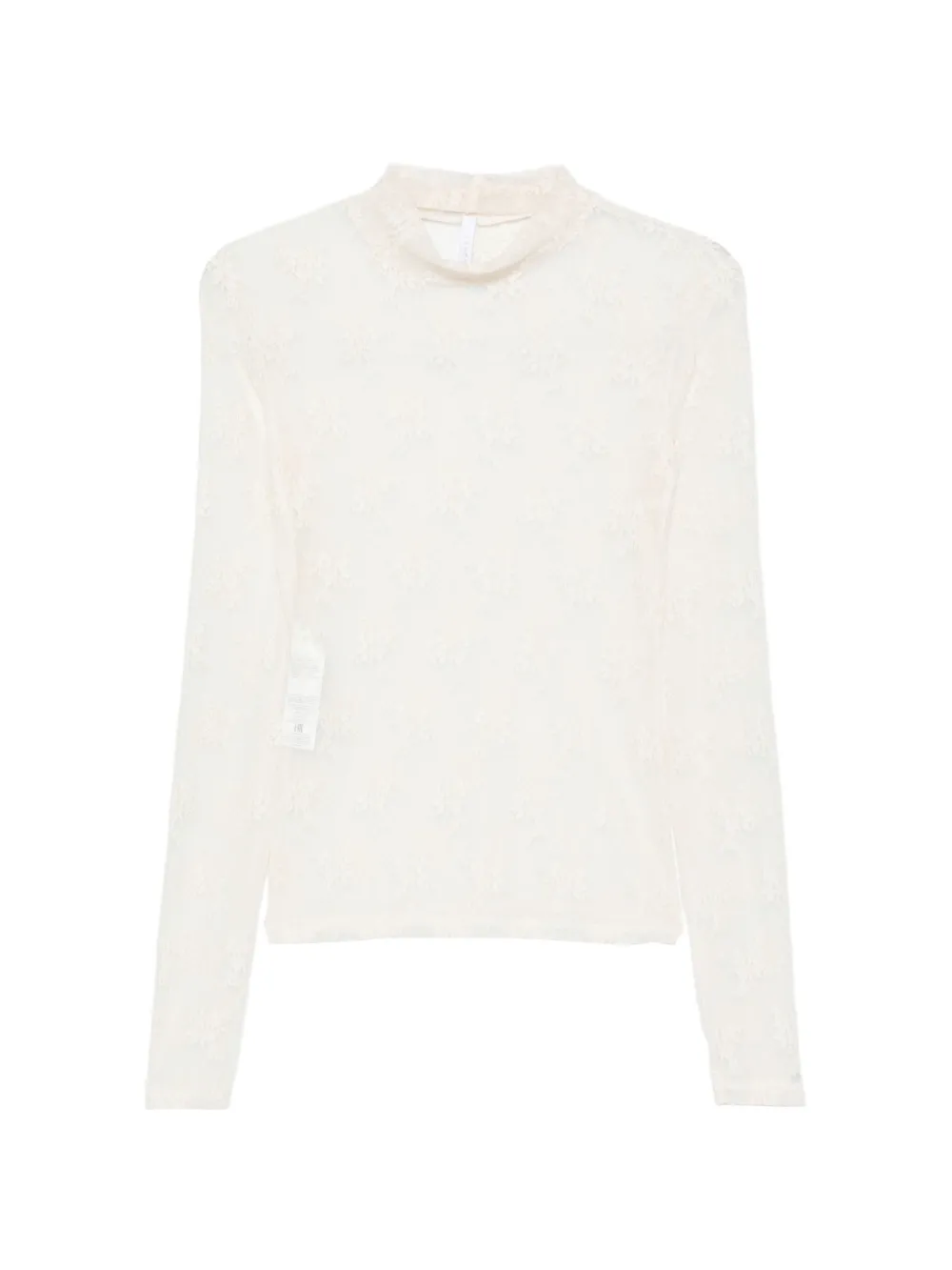 IMPERIAL lace roll-neck top