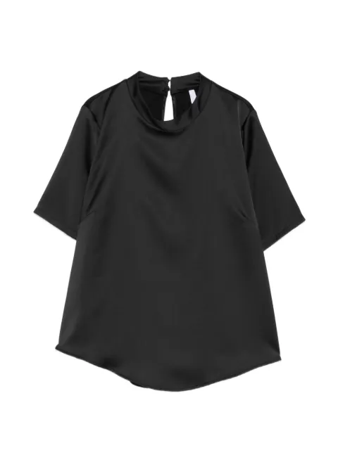 IMPERIAL satin-finish short-sleeve blouse