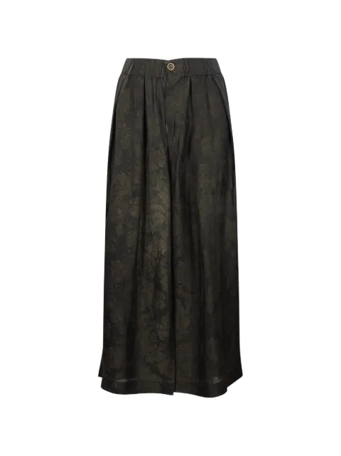 Uma Wang jacquard-patterned wide-leg trousers