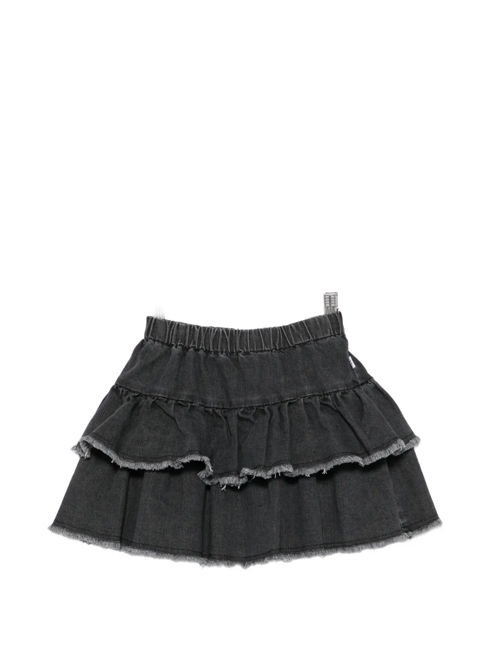 Il Gufo ruffled frayed skirt - Grigio