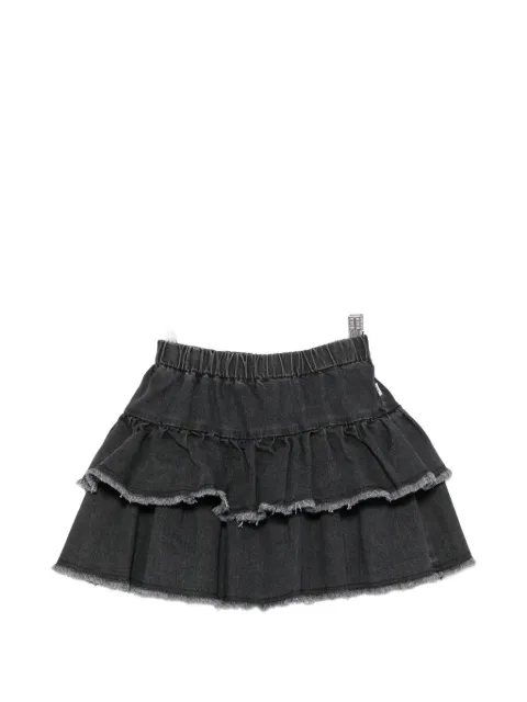 Il Gufo ruffled frayed skirt