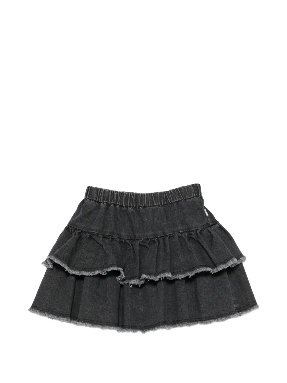 Il Gufo ruffled frayed skirt - Grigio