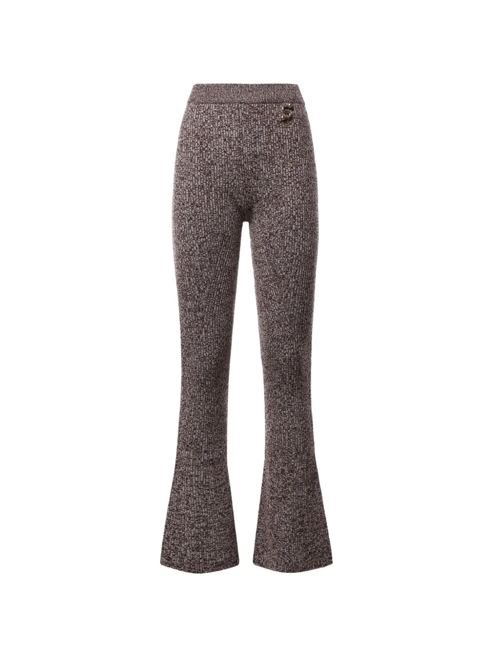 Sportmax ribbed-knit flared trousers - Braun