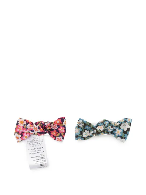 Il Gufo floral-print bow hair clips (set of two)