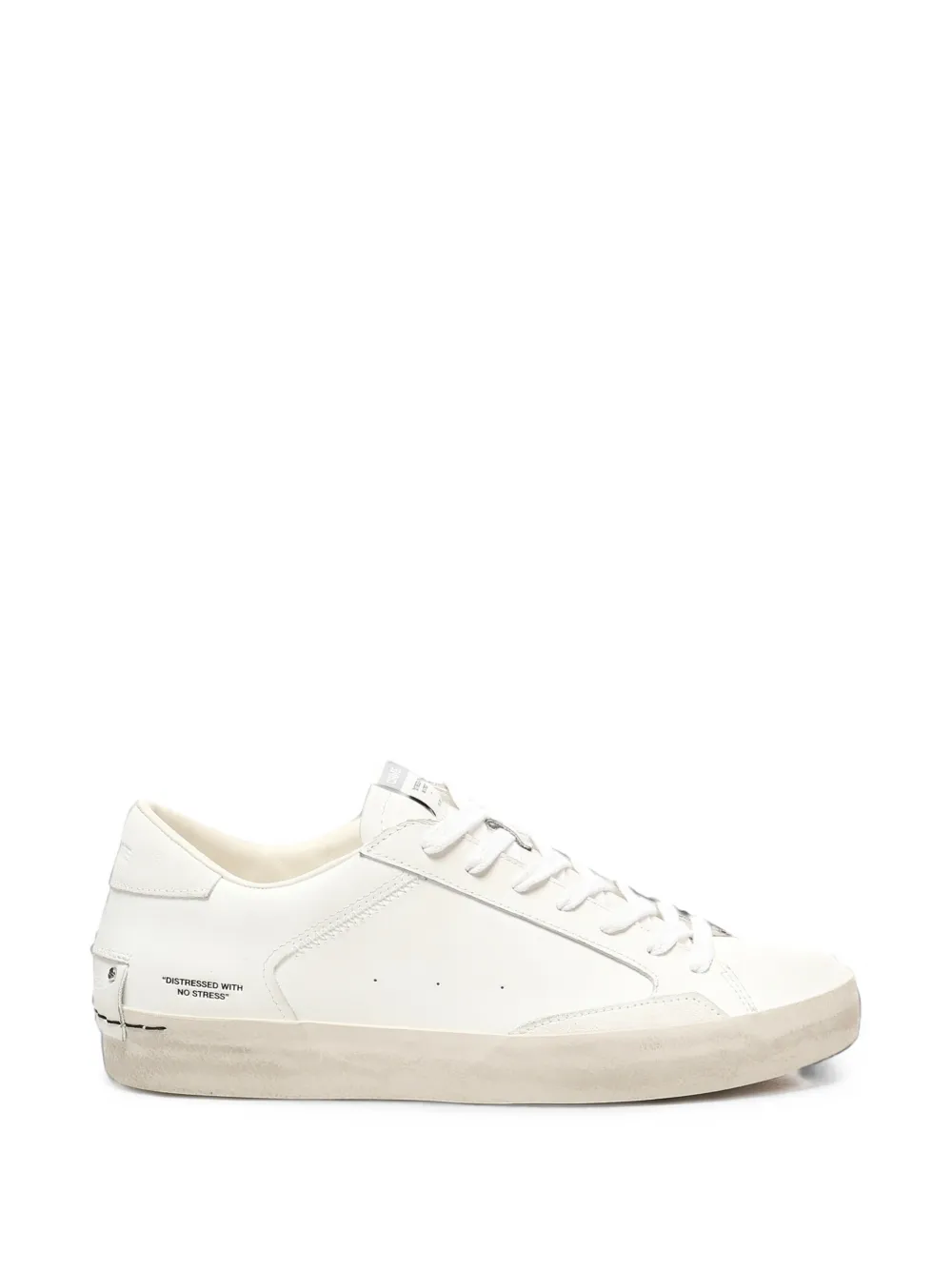 Crime London distressed-effect leather sneakers - Weiß