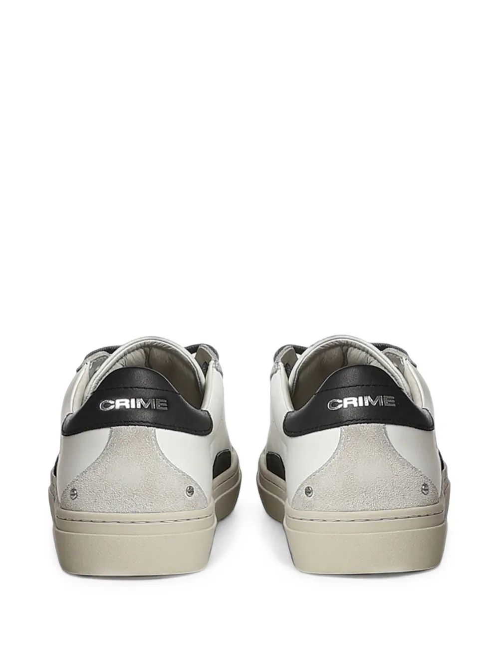 Crime London Essential contrast-panel leather sneakers Wit