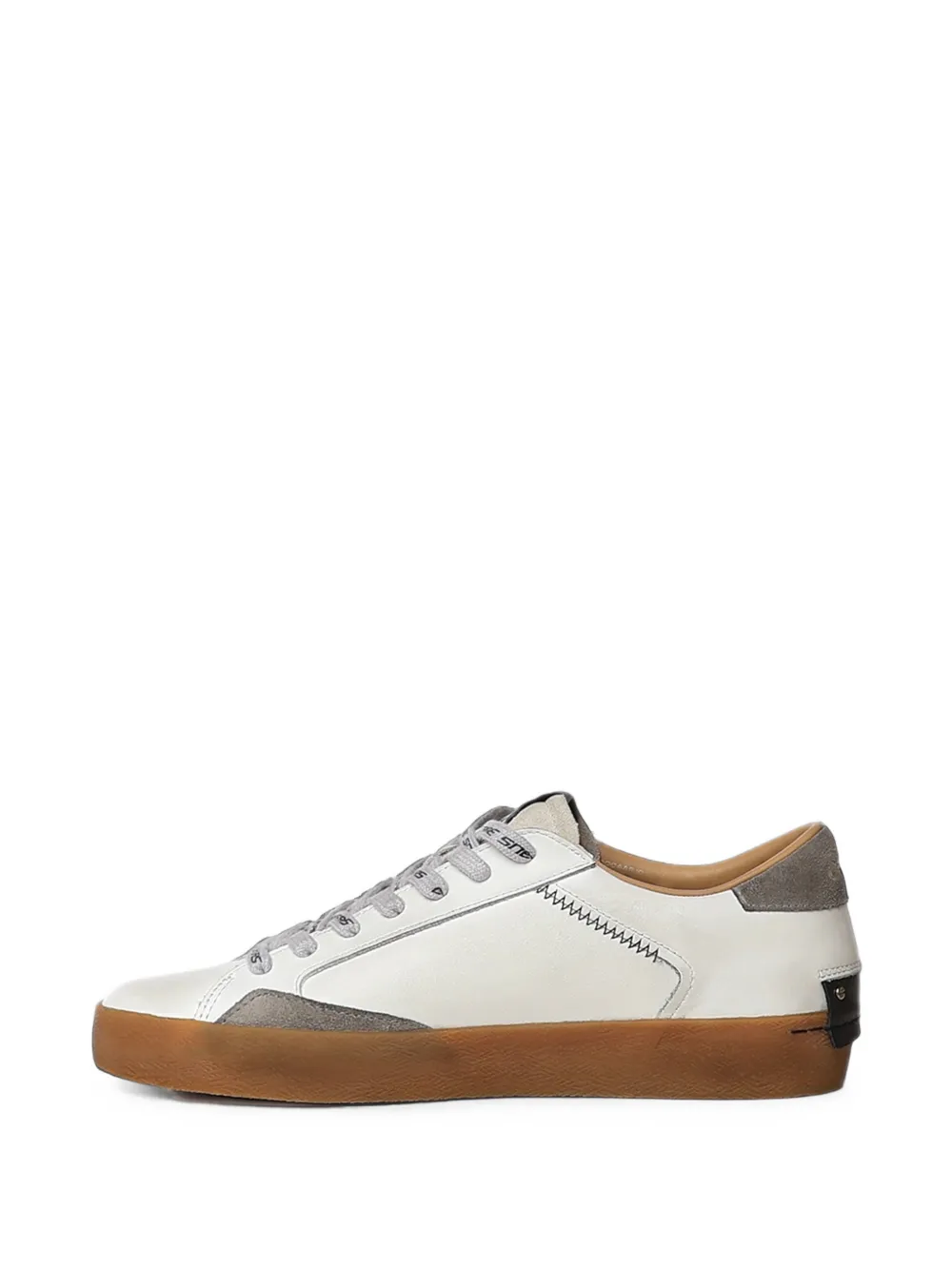 Crime London distressed-effect panelled sneakers Wit