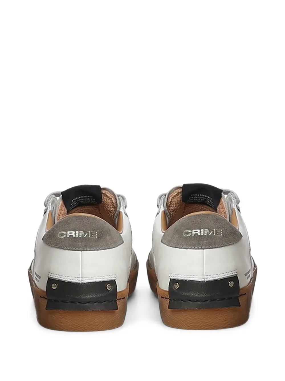 Crime London distressed-effect panelled sneakers Wit