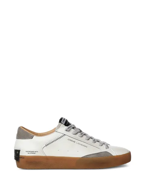 Crime London distressed-effect panelled sneakers