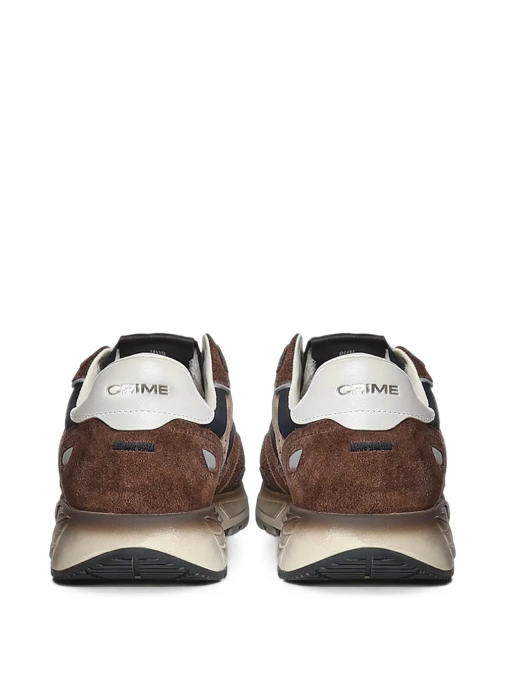 Crime London Rush suede panelled sneakers Bruin
