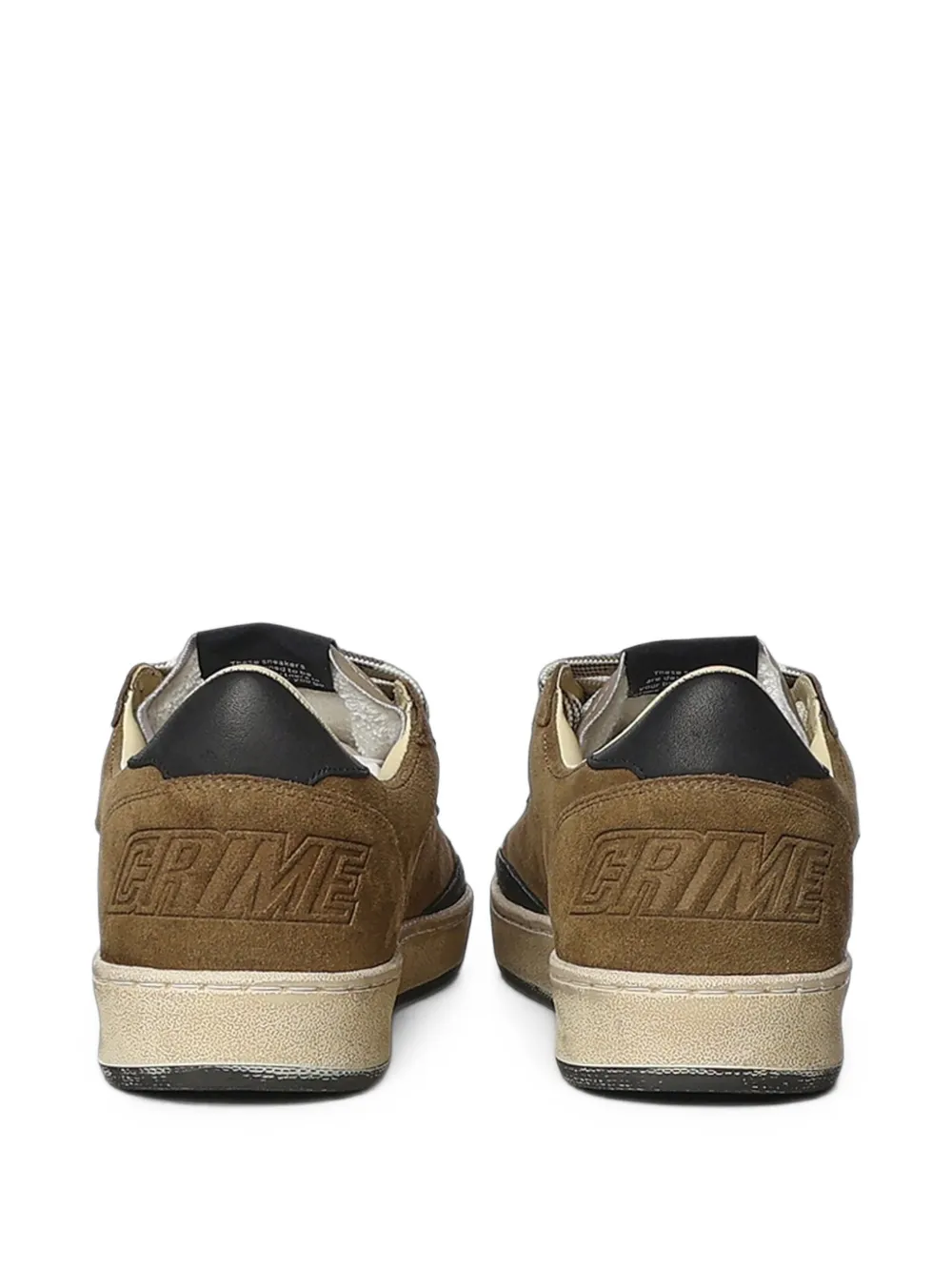 Crime London Chelsea suede panelled sneakers Bruin