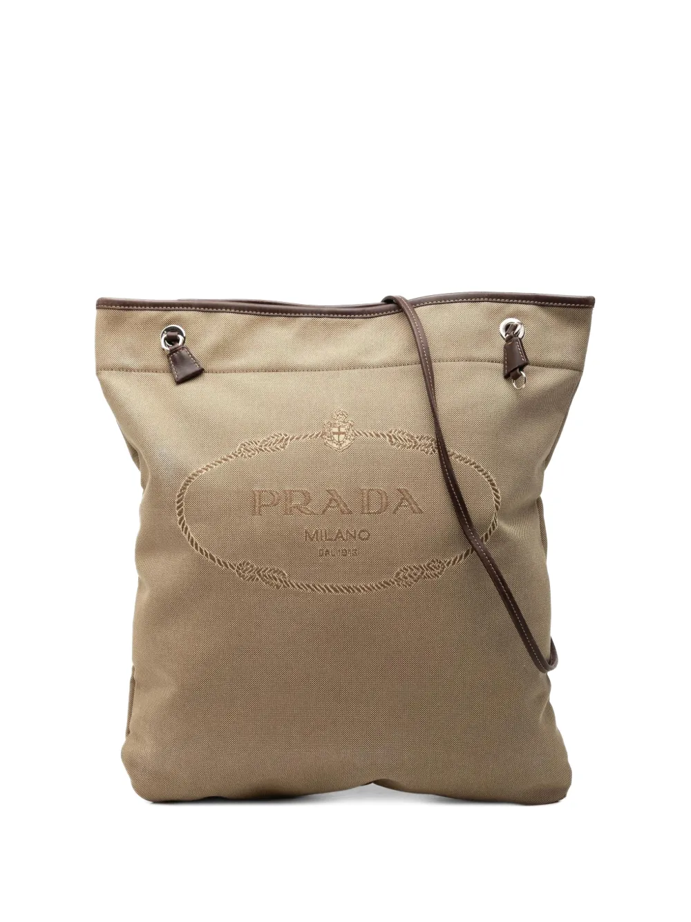 Prada Pre-Owned 2010-2026 Canvas Canapa Logo crossbody bag - Toni neutri