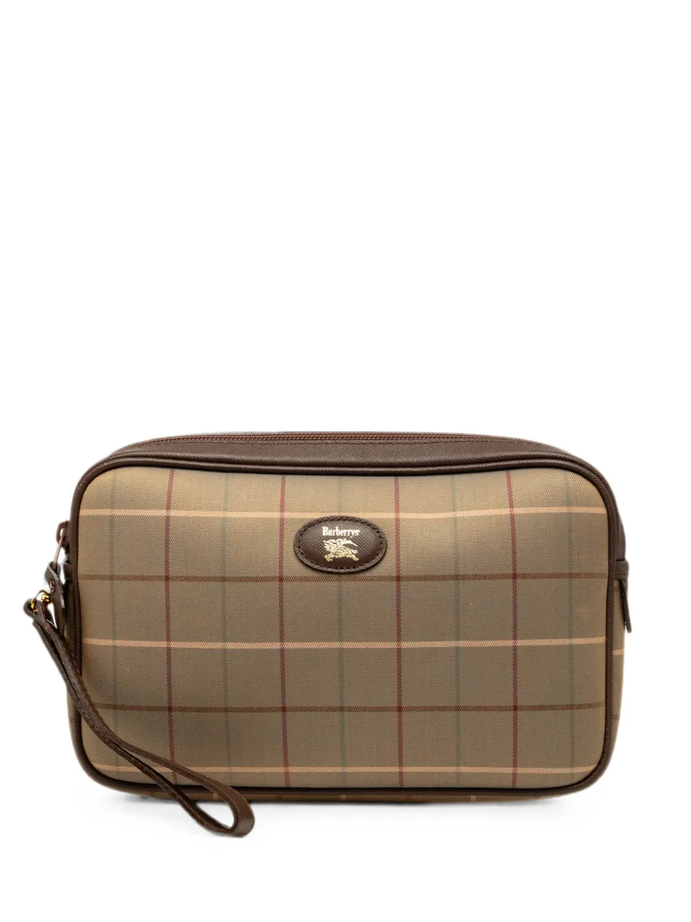 Burberry Pre-Owned 20th Century Vintage Check Canvas clutch bag - Braun