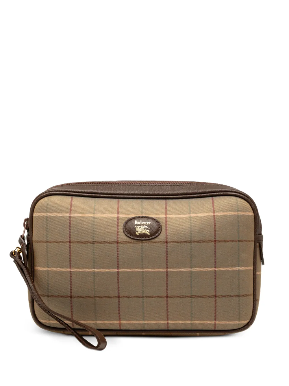 Burberry Pre-Owned 20th Century Vintage Check Canvas clutch bag - Marrone