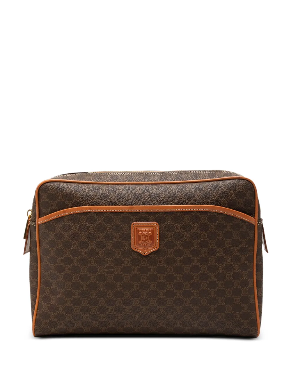 Celine Pre-Owned 1996 Macadam Coated Canvas clutch bag - Marrone