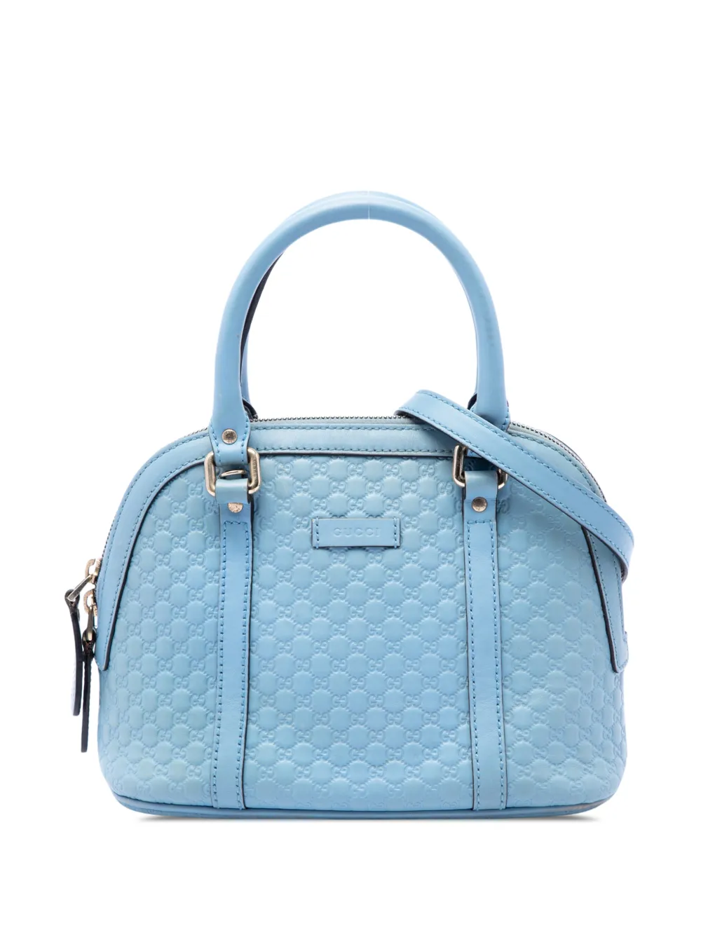 Gucci Pre-Owned 2016-2026 Mini Microguccissima Dome satchel - Blu